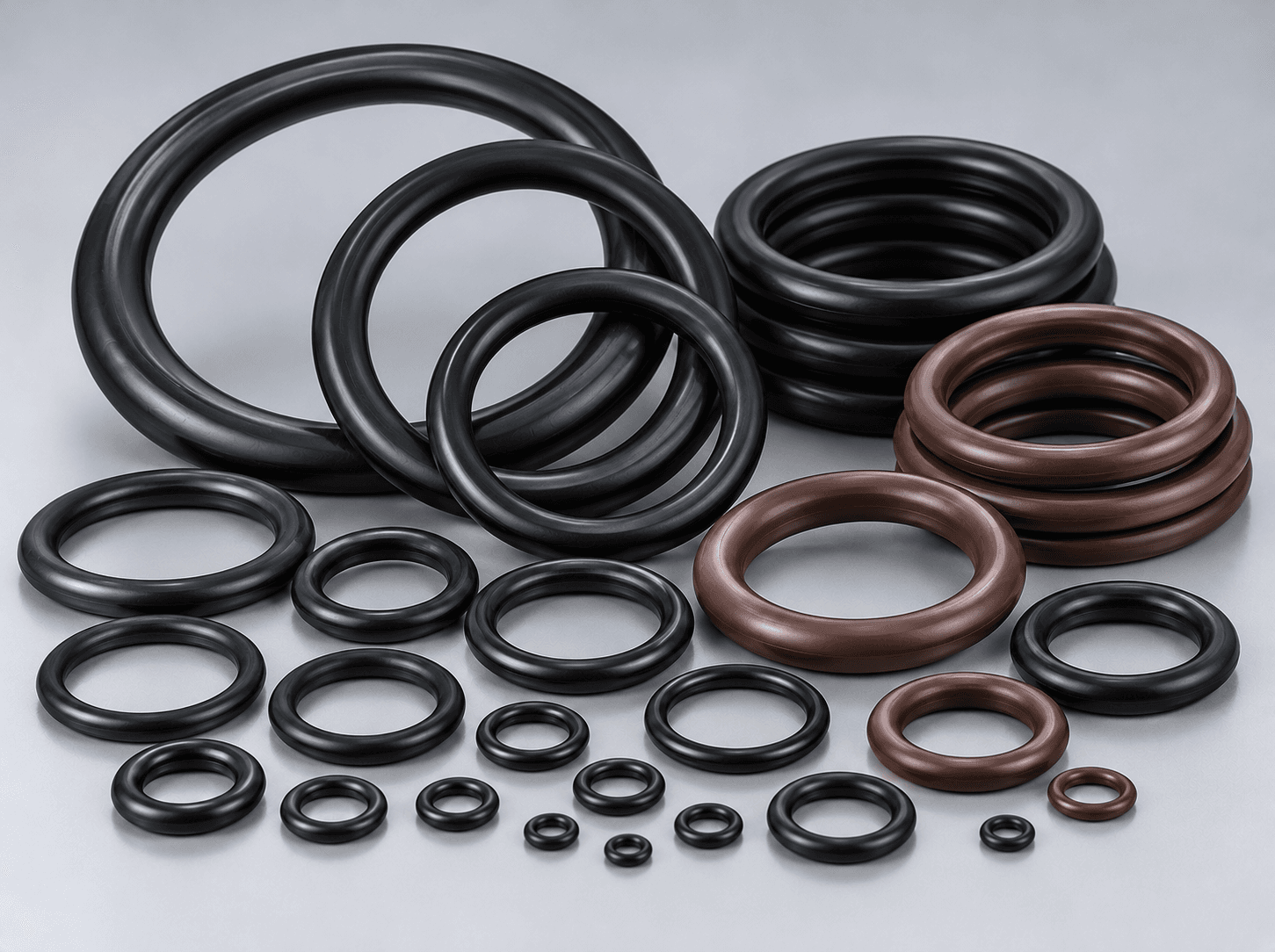 Elastomeric, Viton, and Nitrile industrial O-ring seals